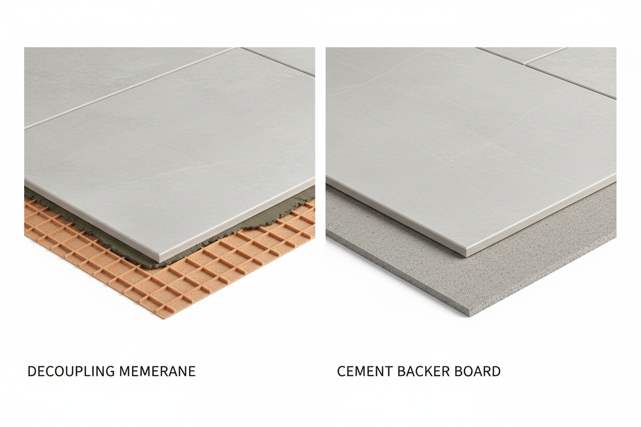 Decoupling Matting vs. Cement Backer Board: What's Actually Underneath Your Tiles Matters