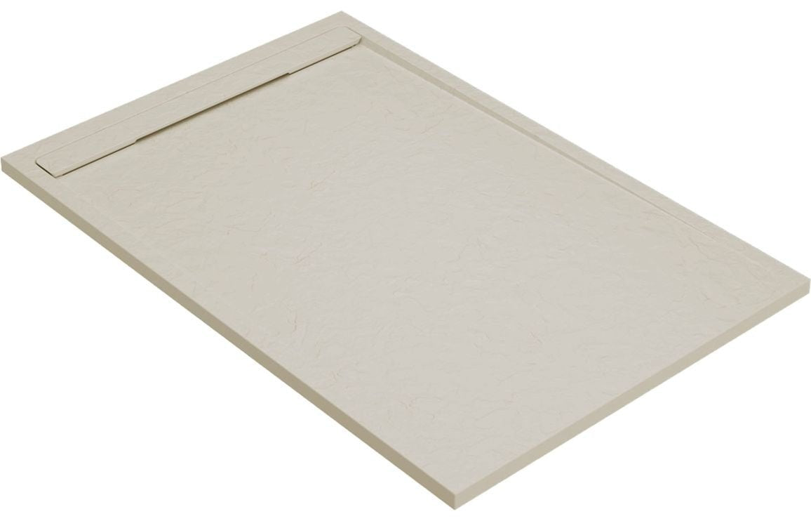 30mm Slate Rectangular Tray & Waste - Latte - Tile&Bath