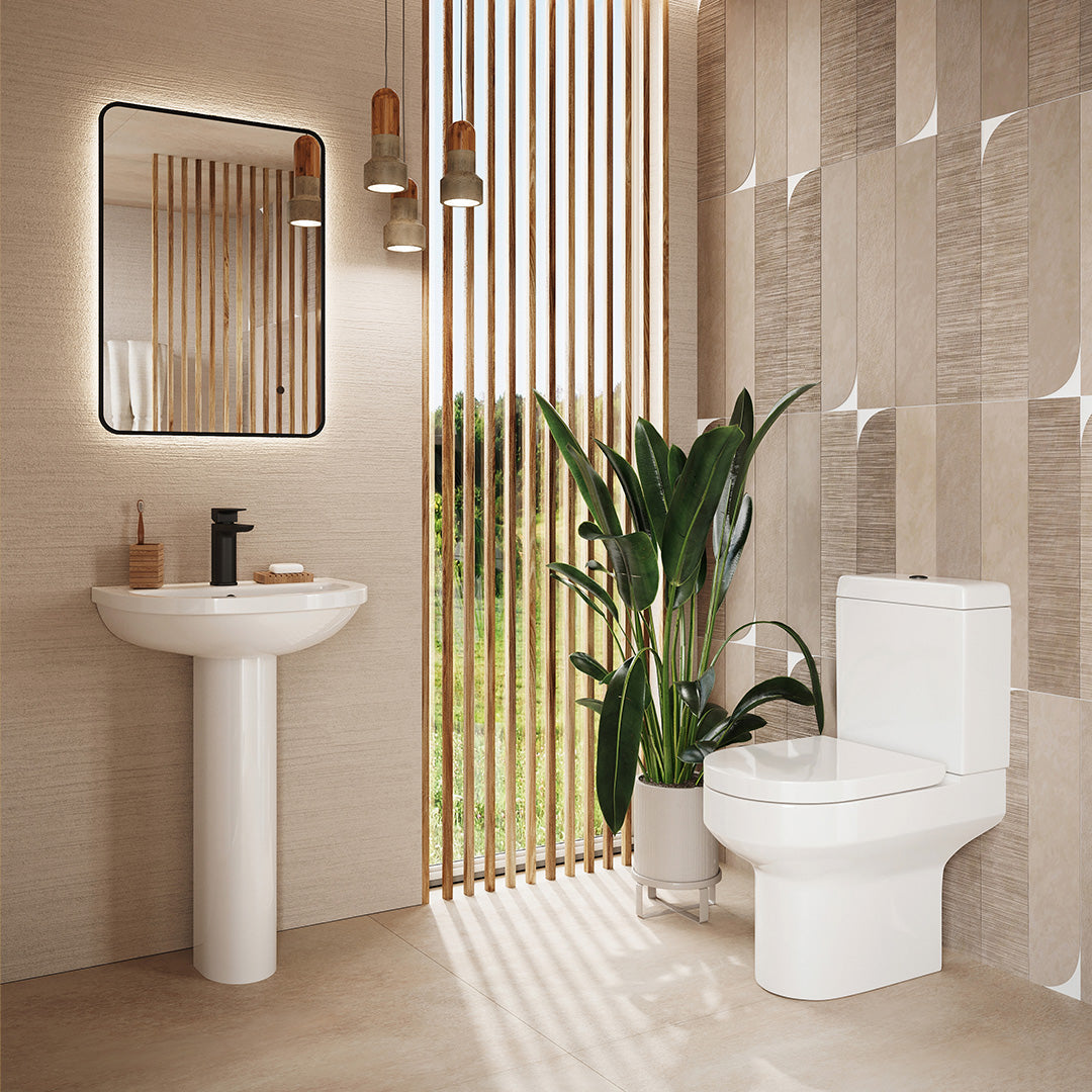 Space Comfort Height Close Coupled WC inc. Seat